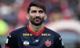 اشک بیرانوند پس از صعود به جام جهانی/ عکس