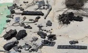 بقایای پهپادهای رژیم صهیونیستی که ساقط شده است