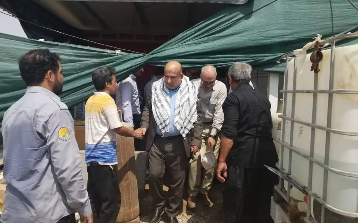 سرکشی دکتر ناصری به مواکب نیشکری خدمت‌رسان به زائران اربعین